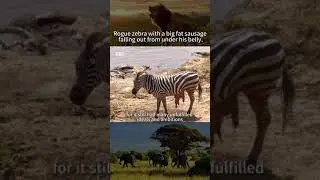 Zebra injured by a crocodile