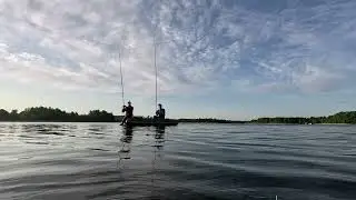 Fishing with a float rod.
