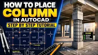 How to place column in AutoCAD Floor Plan.2023