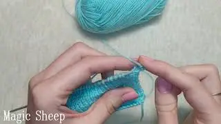Лицевые петли спицами. Вязание для начинающих.