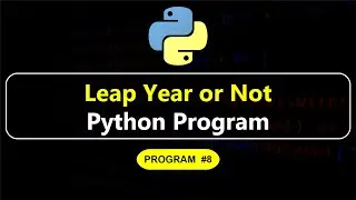 Check Leap year or not program in Python | Python Programming | Manojkumar C