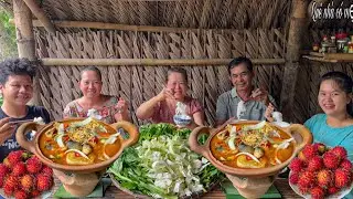 Cá Tra Nấu Lẩu Chao, Nấm Rơm | Món Ngon Miền Tây Quê Nhà || Hometown meal