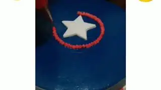 How to make Captain Amerika Design cake