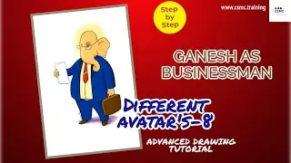 How to Draw Lord Ganesh as Businessman  Lord Ganesh different Professions 8