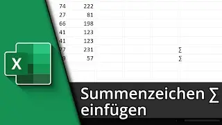∑ Summenzeichen in Excel einfügen ∑ | Summenzeichen Shortcut ✅ Tutorial