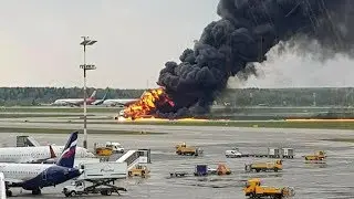 AVION RUSSE EN FEU-MOSCOU