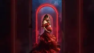 Multicolor Neon Digital Backdrop  Photoshop Composite Studio Background for Maternity
