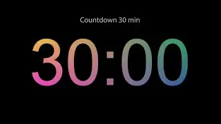 30 min Simple Quiet Countdown Timer. No Sounds. No Music.