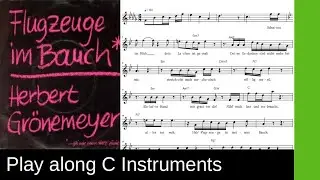 Flugzeuge im Bauch (Herbert Grönemeyer, 1984), C-Instrument Play Along