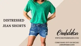 KanCan Distressed Jean Shorts Try-On