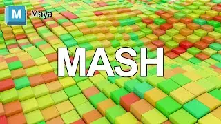 Como usar MASH en Maya 3D aprende el Color Node y renderizarlo en Arnold