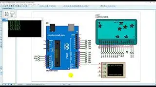 Arduino UNO with 128x64 pixel KS0108 GLCD - Proteus Simulation
