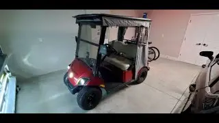 Cart ride to Brownwood from the Atwood Lifestyle neighborhood in The Villages.
