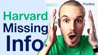 Missing Information Survival Guide for Harvard Referencing
