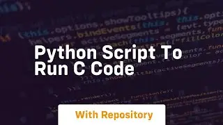 python script to run c code