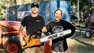 Clearing Land to MOVE Our 40ft SHIPPING CONTAINER