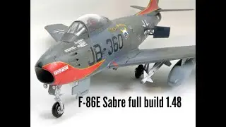 Italeri F-86E Sabre full build video 1.48 scale model kit