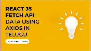 React Js Getting Data From API Using Axios in telugu