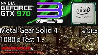 Metal Gear Solid 4 RPCS3 | GTX 970 + xeon x5650 4 GHz| build test v0.0.7-8620 Alpha TEST 1