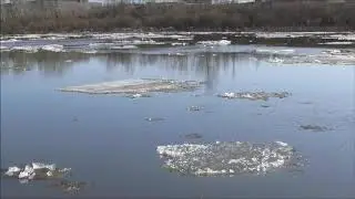 Ледоход на реке Туре в Тюмени