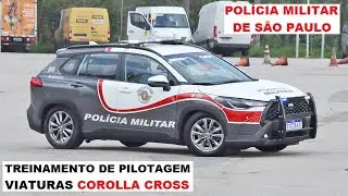 Treinamento de Pilotagem com as novas viaturas Corolla Cross da Polícia Militar de São Paulo