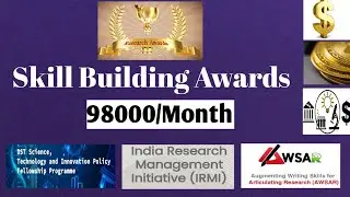 $$Research Awards$$ Skill Building Awards for Ph.D, Post Doctoral Fellows and Masters in Lifescience