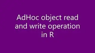 AdHoc object read and write operation