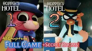 Hopper's Hotel Chapters 1 and 2 - Full Walkthrough + SECRET ROOMS [Red and Yellow Card LOCATIONS]