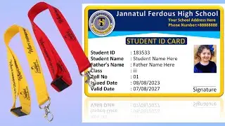 ID card || school id card design in MS Word || 2023