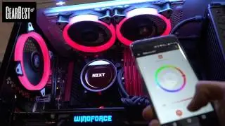 Aigo 3PCS RGB LED APP Control Fan ★GEARBEST★