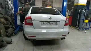 Octavia A5 1.8 новый выхлоп звук
