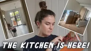 KITCHEN RENOVATION PART 2 | taking a break, painting, cabinet install + kitchen haul
