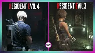 Resident Evil 4 Remake vs Resident Evil 3 Remake - Gameplay and Details Comparison