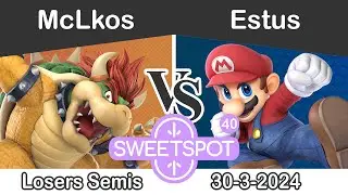 Sweetspot #40 - McLkos (Fox, Bowser) vs Estus (Mario, Luigi, Donkey Kong) LS - SSBU