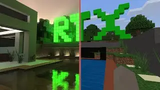 MINECRAFT with rtx on/off comparison