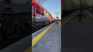 Отправление ТЭП70-242 с поездом 350А #поезд #тэп70