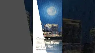 Create a Glowing Moon in Acrylics!