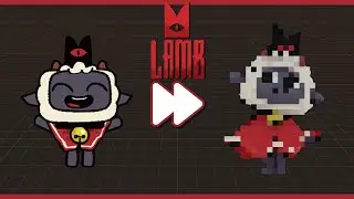 I modeled the main character from Cult of the Lamb! [Blender][3D Painter]