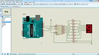 proteus simulation 7 segment using arduino