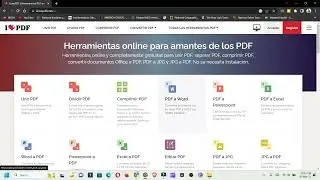Convertir de OCR  reconocimiento óptico de caracteres  a  PDF en I LOVE PDF para copiar tu pdf