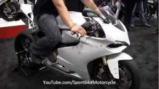 2013 Ducati 1199 PANIGALE White Walk Around SportBike Motorcycle