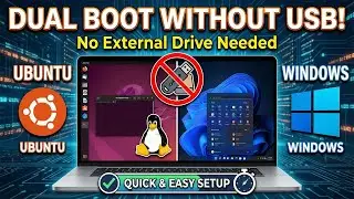 Dual Boot Ubuntu and Windows Without USB or External Drive (Quick & Easy)
