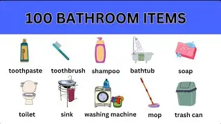 100 Bathroom Items in English | Learn English vocabulary in the Bathroom #englishvocabulary