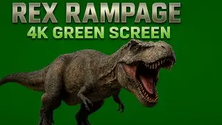 Dinosaur Trex 4K Green Screen | Realistic T-Rex Roar Animation