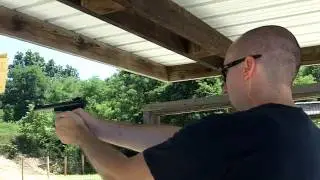 Me shooting my Ruger 22 45 at Willow Slough range