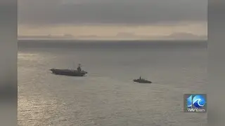 USS Gerald R. Ford departs from Norway