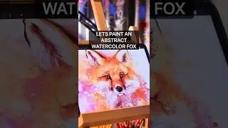 Painting an abstract watercolor fox in Procreate. #digitalart #digitalwatercolor #procreate