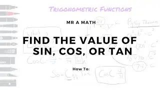 Find the Value of Sine, Cosine, or Tangent | Geometry | Mr A Math