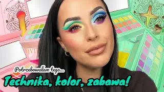 🥳 POTRZEBOWAŁAM TEGO! Zabawa makijażem super paletami cieni 🥳