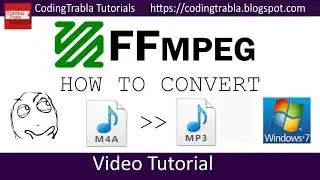 How to convert m4a to mp3 audio using FFMPEG byAO
